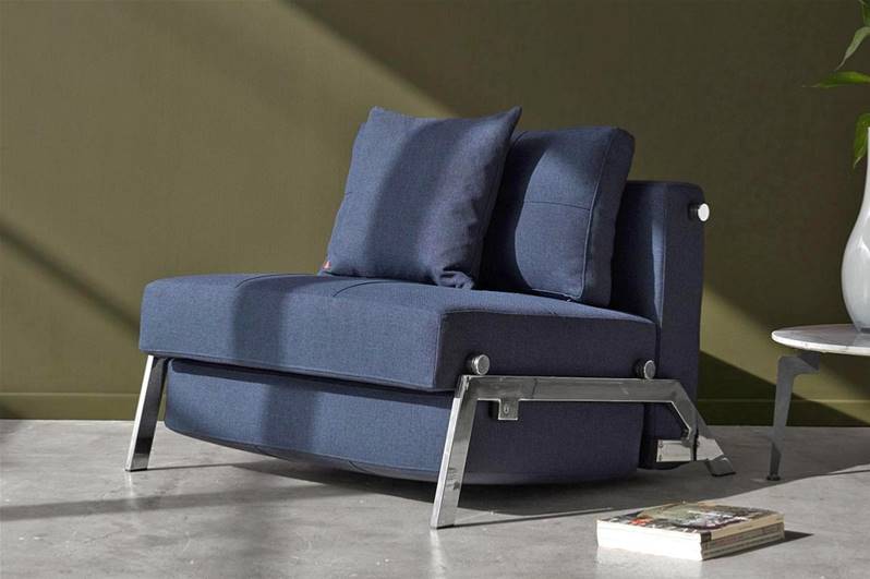 CUBED 90 Chair Bed (auto-fold leg) - Chrome Leg 