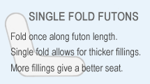 Single fold futon mattresses